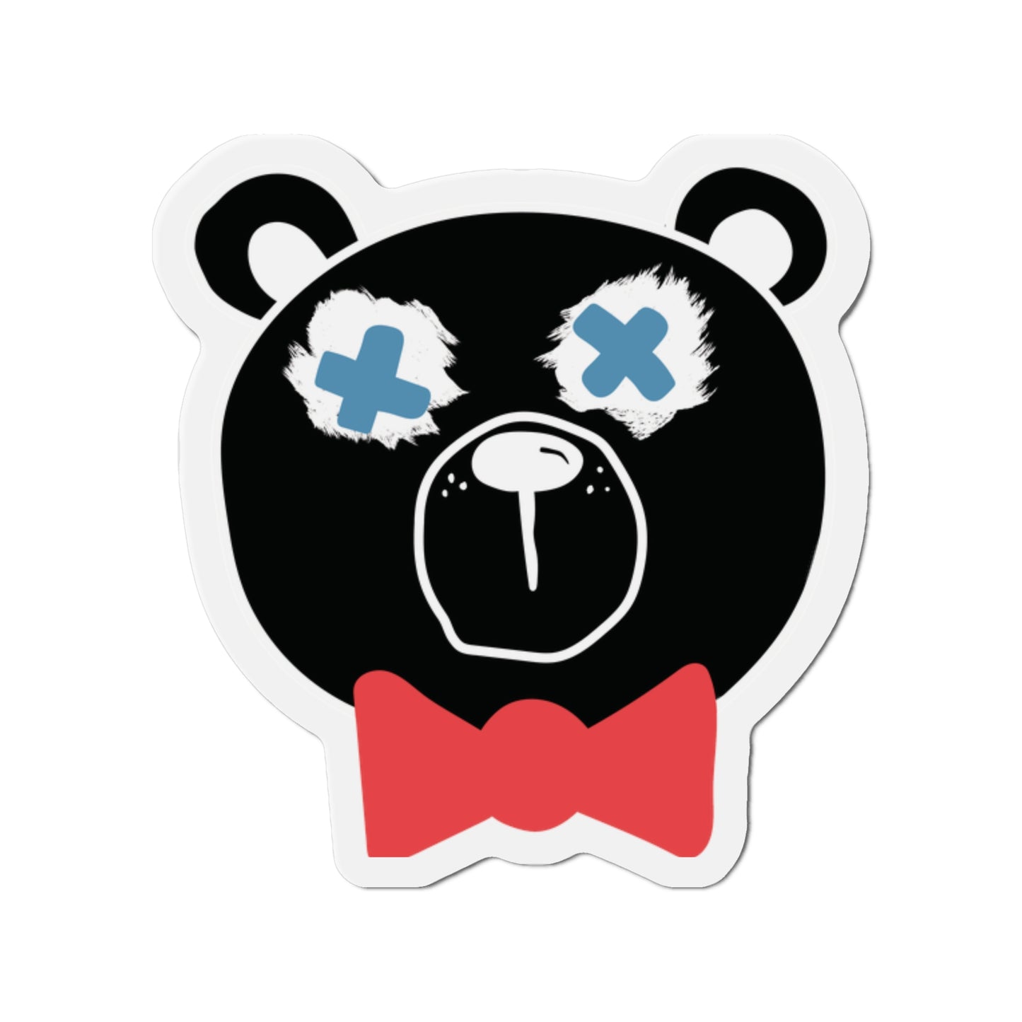 Die-Cut Blind Bear magnet