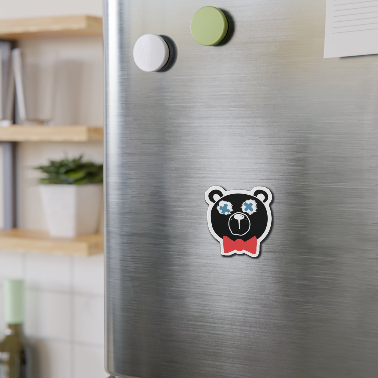 Die-Cut Blind Bear magnet