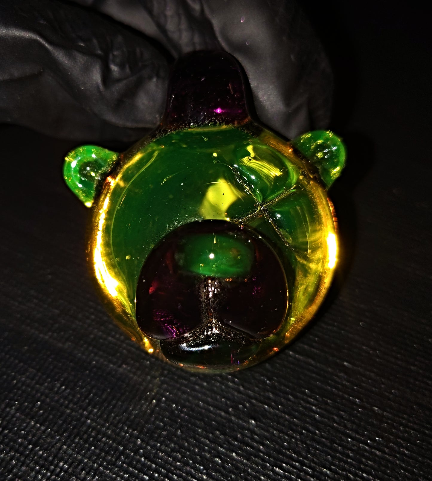 Green & Purple Bear Pendant - Small